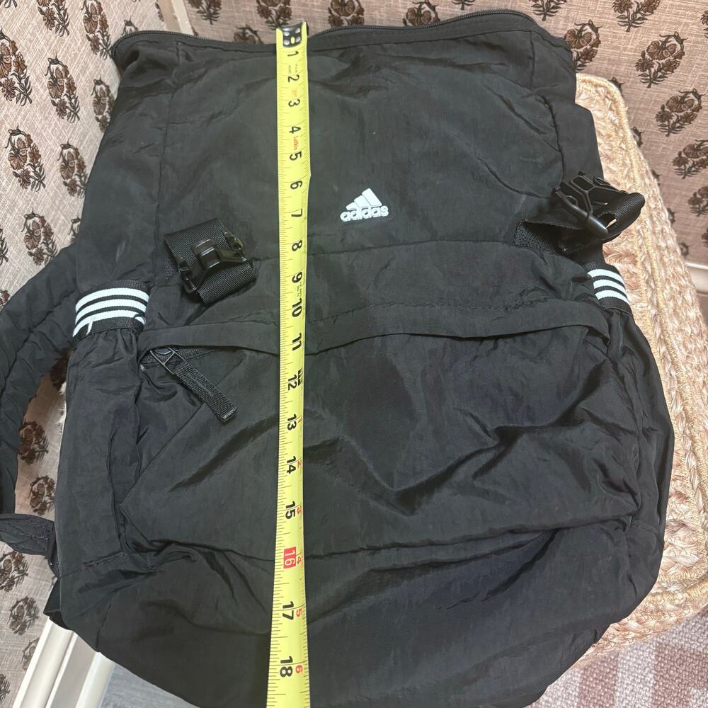 adidas Yola Black Convertible Roll-Top Utilitarian Gorpcore Streetwear Backpack - Picture 3 of 6